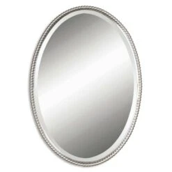 Sherise Oval Mirror - Nickel