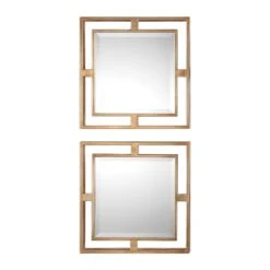 Allick Gold Square Mirrors