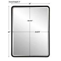 Crofton Black Large Mirror -Best Decoration Shop 09738 6