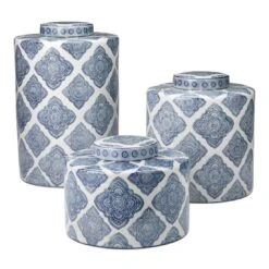 Oran Canisters - Blue & White -Best Decoration Shop 0de839fda239f112bab4c20ce3f43c5a8004e71b full 1