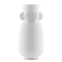 Happy 40 Wings White Vase