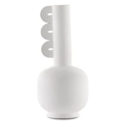 Happy 40 Three Wings White Vase