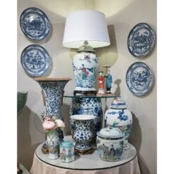 Round Platters - Blue Willow -Best Decoration Shop 14083 5