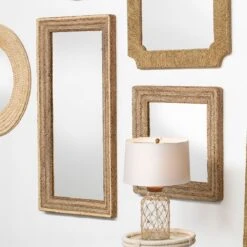 Evergreen Square Mirror - Braided Seagrass -Best Decoration Shop 165391ee19876c336933b96af9d1bc14f05828aa full