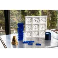 Dark Blue Acrylic Tumble Tower Set -Best Decoration Shop 1654a 3