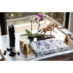 Blue Wavy Lacquer Backgammon Set -Best Decoration Shop 1761a 5