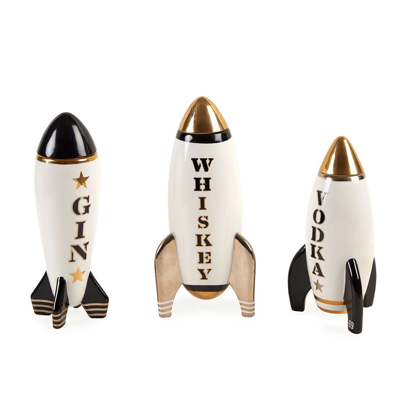 Jonathan Adler Whiskey Rocket Decanter 5 Jonathan Adler Whiskey Rocket Decanter - Image 3