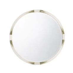 Cutting Edge Round Mirror - Longhorn White