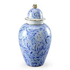 Marbelized Covered Urn