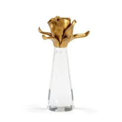 Small Rose On Stand - Gold