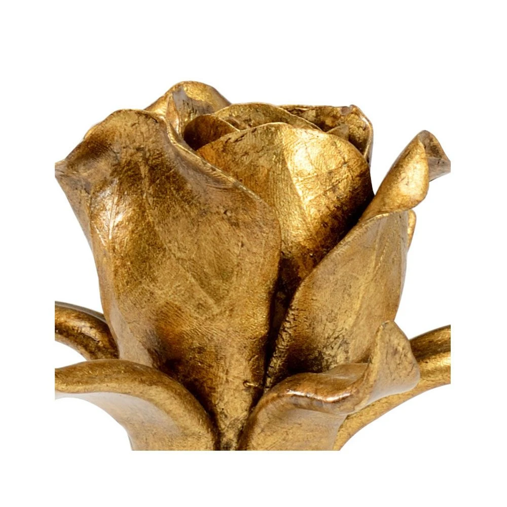 Small Rose On Stand - Gold 4 Small Rose On Stand - Gold - Image 2