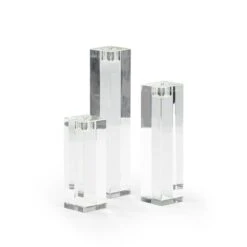 Statue Candlesticks - Clear Crystal