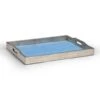 Large Blue Shagreen Tray -Best Decoration Shop 383980 1 1