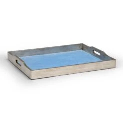 Large Blue Shagreen Tray