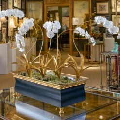 French Tole Planter - Black 7 French Tole Planter - Black -Best Decoration Shop 384012 2