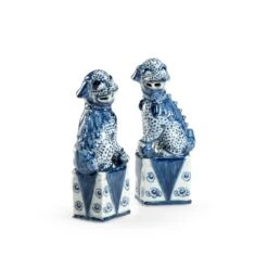 Blue And White Palace Dogs