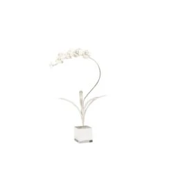 Orchid On Stand-Silver - Medium