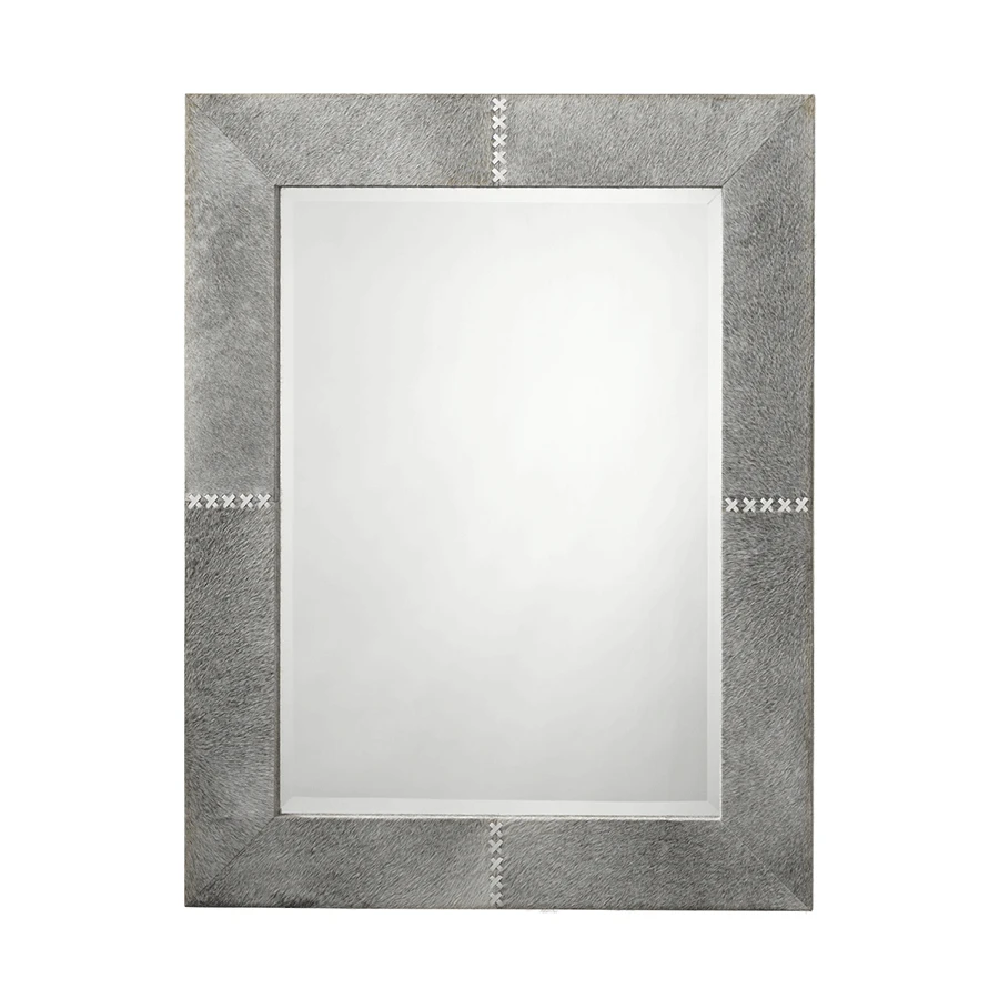 Cross Stitch Rectangle Mirror - Grey 3 Cross Stitch Rectangle Mirror - Grey