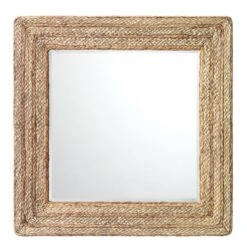 Evergreen Square Mirror - Braided Seagrass