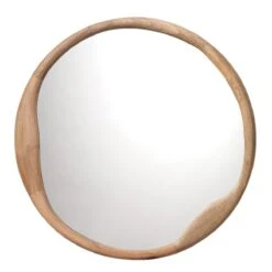 Organic Round Mirror - Natural