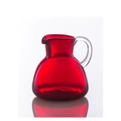 Bubble Glass Pitcher - Red