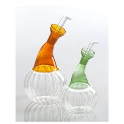 Isola Oil & Vinegar Set - Amber / Green
