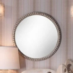 Audrey Beaded Mirror - White -Best Decoration Shop 7audr miwh 8