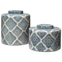 Oran Canisters - Blue & White
