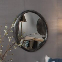 Organic Round Mirror - Antique Iron -Best Decoration Shop 7orga miir 8