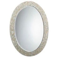 Large Oval Mirror - Mother Of Pearl