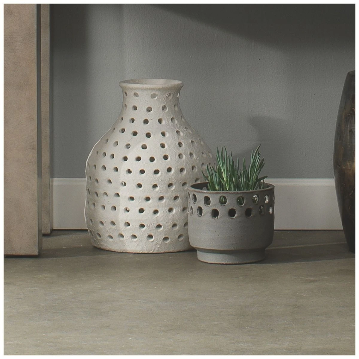 Small Porous Vase - Matte White 5 Small Porous Vase - Matte White - Image 3