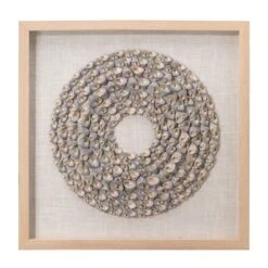 Bora Bora Framed Wall Art - Taupe Snail Shell