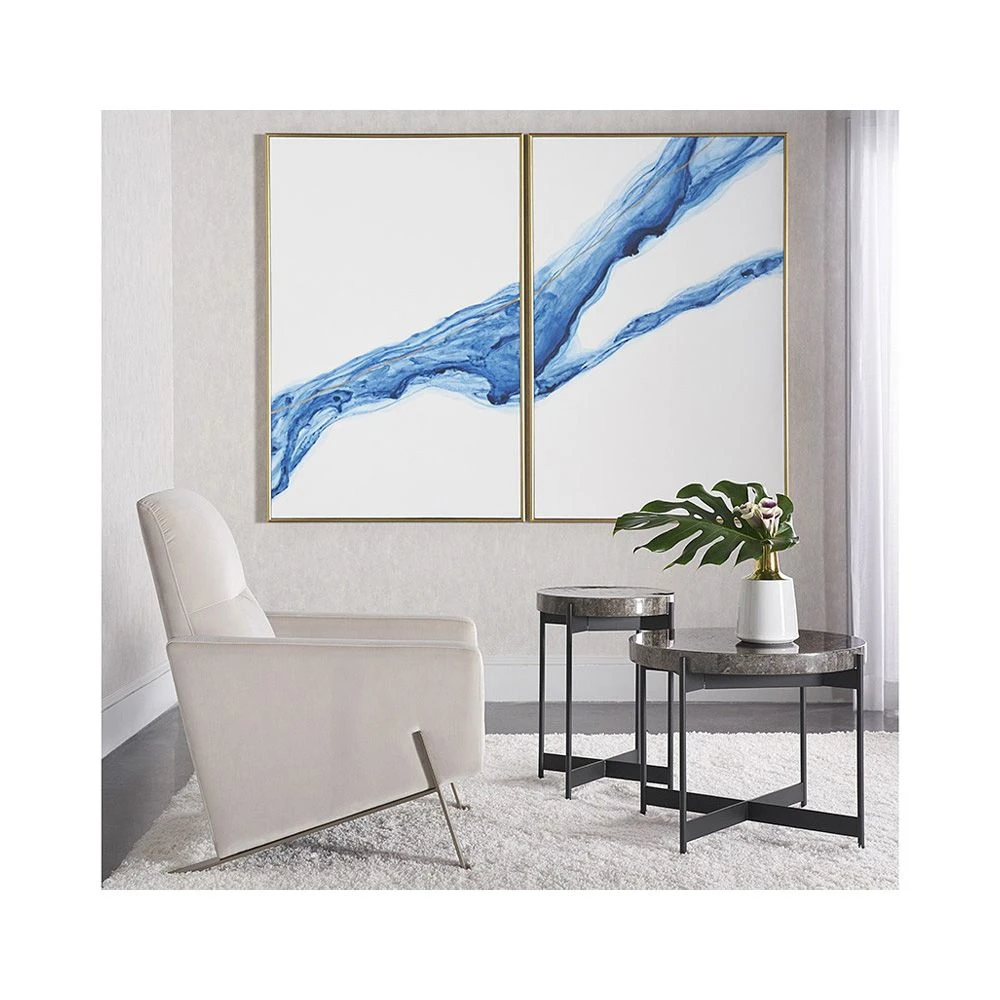 Fluidity (Set Of 2) - 40" X 60" - Gold Floater Frame 4 Fluidity (Set Of 2) - 40" X 60" - Gold Floater Frame - Image 2