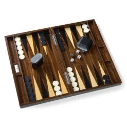 Luxury Wood Grain Lacquer Backgammon Set