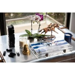 Acrylic Backgammon Set - Dark Blue / White 7 Acrylic Backgammon Set - Dark Blue / White -Best Decoration Shop a1644a 3