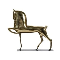 Noir Horse On Stand - Brass