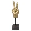 Noir Peace Sign On Stand - Brass 2 Noir Peace Sign On Stand - Brass -Best Decoration Shop ab 1sbr 1