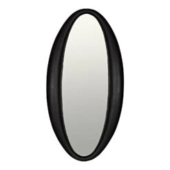 Noir Woolsey Mirror - Charcoal Black