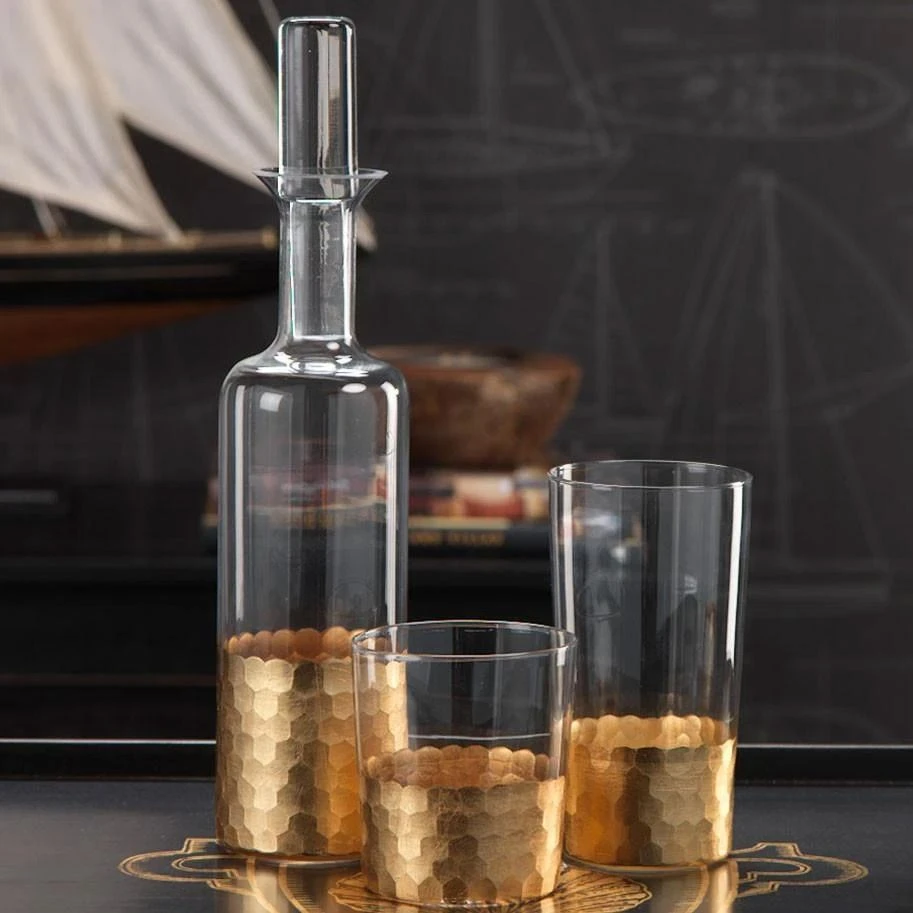 Vitorrio Gold Glass Tumbler 4 Vitorrio Gold Glass Tumbler - Image 2