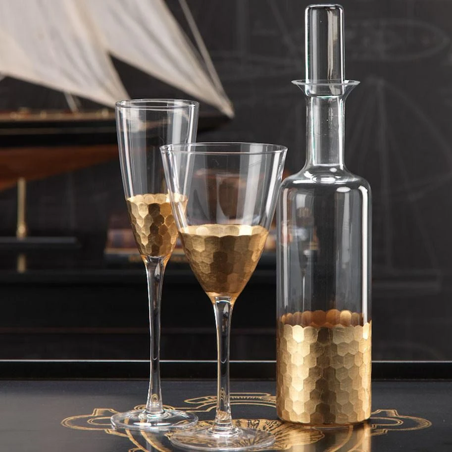 Vitorrio Gold Champagne Flutes 4 Vitorrio Gold Champagne Flutes - Image 2