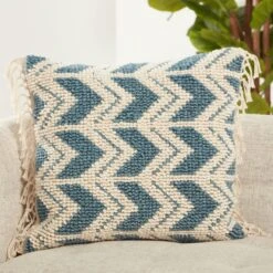 Takeo Chevron Pillow - Blue - Polyester -Best Decoration Shop bay05 3 2 2
