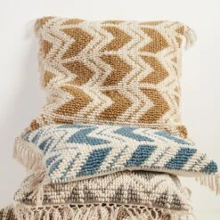 Takeo Chevron Pillow - Blue - Polyester -Best Decoration Shop bay05 5 2 2