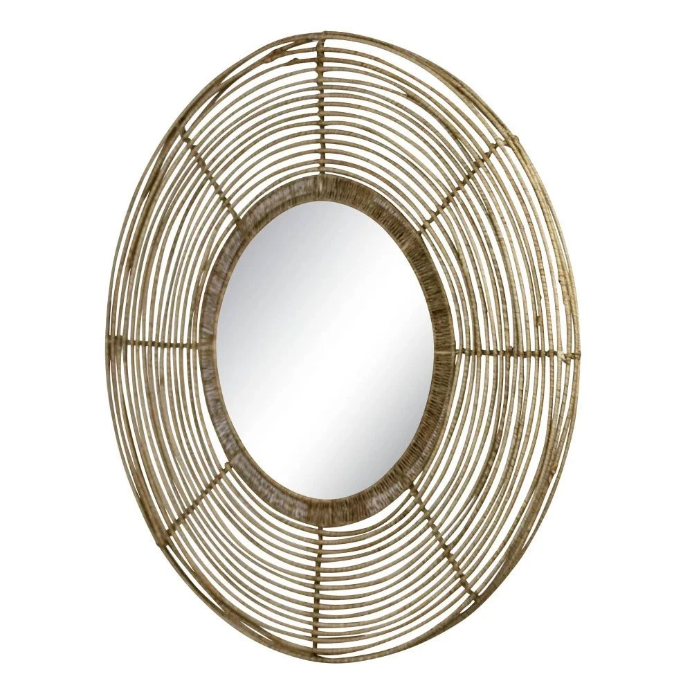 Beehive Round Mirror - Natural 5 Beehive Round Mirror - Natural - Image 3