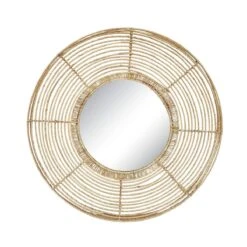 Beehive Round Mirror - Natural