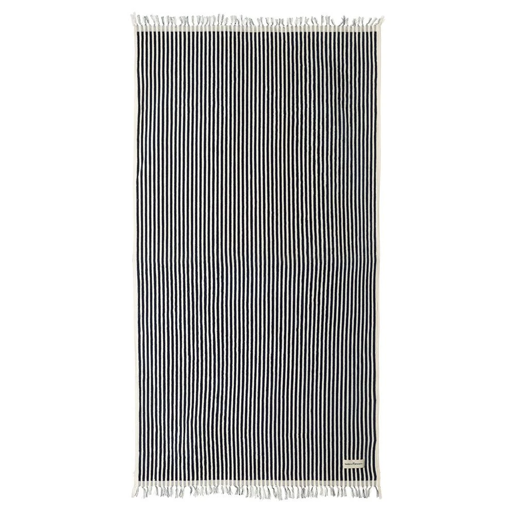 Beach Towel - Laurens Navy Stripe 3 Beach Towel - Laurens Navy Stripe