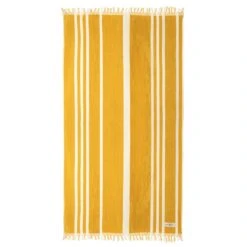 Beach Towel - Vintage Yellow Stripe