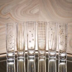 Centuri Golden Decal Champagne Glasses -Best Decoration Shop ch 3575 3 1024x