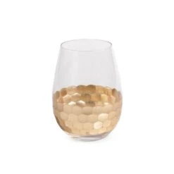 Vitorrio Stemless Gold Wine Glasses