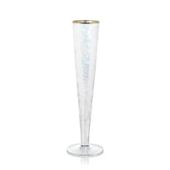 Kampari Slim Champagne Flutes - Gold Rim