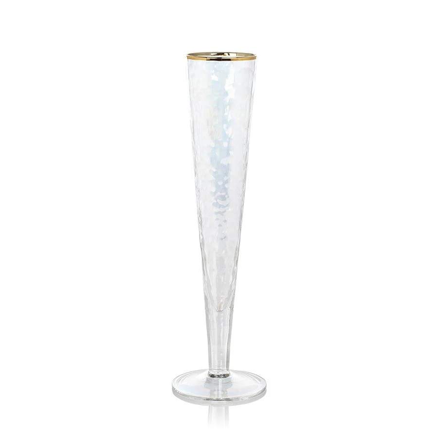 Kampari Slim Champagne Flutes - Gold Rim 3 Kampari Slim Champagne Flutes - Gold Rim
